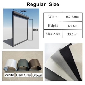 Giardino Patio Motorizzate Zip Verticale Tapparelle Tapparelle Tapparelle Esterno a Rullo a Rullo per Finestre - Product Image 3
