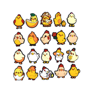 Abalorios de PVC blando para zapatos, superventas, a la moda, 2025, para zuecos, accesorios para zapatos, estilo de pollitos bonitos con hebilla y flores, tamaño de 2,5-3,5 cm - Product Image 1