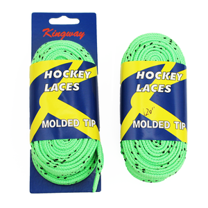 Lacets <span class=keywords><strong>de</strong></span> patins à glace personnalisés en polyester tressé haute résistance avec embouts métalliques et logo sur mesure - Product Image 2