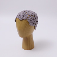 Nouveau bonnet en crochet fait main japonais et coréen pour femme, style rétro élégant, ajouré et respirant, idéal pour l'automne