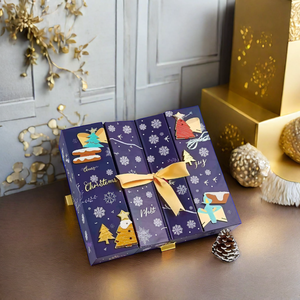 Nuova scatola di visualizzazione cosmetica personalizzata stile calendario dell'avvento lamina d'oro che timbra goffratura opaco laminazione profumo di sparitura - Product Image 5