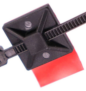 Attaches de câble extérieures protégées contre les UV noires Clips de fil auto-adhésifs solides Attaches de fil collantes <span class=keywords><strong>Guide</strong></span> de câble de base d'ancrage carré - Product Image 3