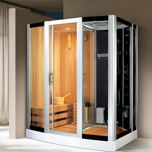 <span class=keywords><strong>Baño</strong></span> de vapor con música BT para dos personas, ducha interior de cedro rojo, Sauna seca, gran oferta - Product Image 4