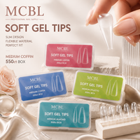 Faux ongles en amande, longueur moyenne courte, 10 mm, formes ovale, cercueil, stiletto, carrée, couverture complète, en ABS, avec colle, 550 pièces, vente en gros