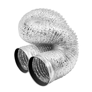 Tuyau de ventilation pour tentes de culture, tuyau de ventilation en aluminium flexible non isolé, conduit HVAC, tuyau de ventilation pour <span class=keywords><strong>serre</strong></span> - Product Image 2