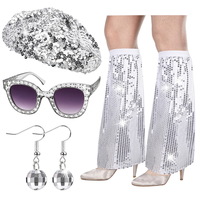 Meilleures ventes : Kit béret français multicolore, lunettes de soleil ovales, écharpe en mousseline, gants blancs, broche pour femme, style rétro parisien, fête, cosplay