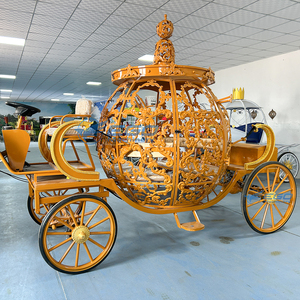 Carruajes Reales Más Populares, Carruaje Eléctrico sin Caballos de Cenicienta, Carroza de 4 Ruedas para Paseos Turísticos de Princesas en Oferta - Product Image 5