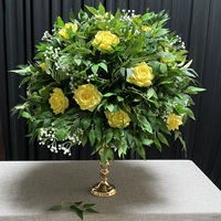 Boules de roses de luxe RHD pour centres de table de mariage, décoration de table de mariage, boule de fleurs artificielles personnalisée, boule de fleurs en soie