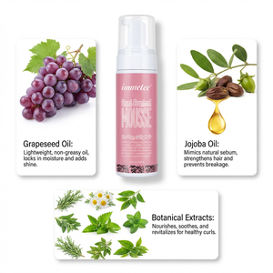 Espuma para Rizos Orgánica, Hidratante, Antiencrespamiento, Fijación Ligera, Mousse para el Cabello que Realza el Brillo, Mousse para Rizos Private Lanel - Product Image 3