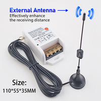 Interruptor Inalámbrico Universal RF 433Mhz 110V 220v 30A con Alcance de 5000M, Control Remoto para Puerta Eléctrica, Luz, Bomba de Agua G804