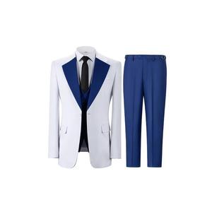 <span class=keywords><strong>Costume</strong></span> de <span class=keywords><strong>Mariage</strong></span> 3 Pièces pour <span class=keywords><strong>Homme</strong></span> : Veste Blanche, Gilet <span class=keywords><strong>Bleu</strong></span> Royal Respirant <span class=keywords><strong>et</strong></span> Pantalon – Idéal pour le Marié <span class=keywords><strong>et</strong></span> les Affaires (Vente en Gros) - Product Image 3
