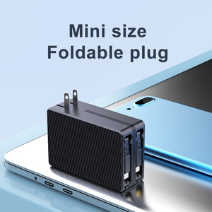 Chargeur GaN 65W en gros, chargeur rapide multi-ports PD QC PPS, <span class=keywords><strong>prise</strong></span> pliable pour les clients de marques et les ateliers de réparation de téléphones - Product Image 4