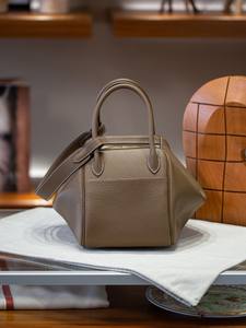 Bolso de Mano de Cuero Genuino Vintage de Lujo, Bolso de Cuero Vacuno para Mujer, Nuevo Bolso Tote Pequeño Minimalista, Bolso Bandolera - Product Image 3