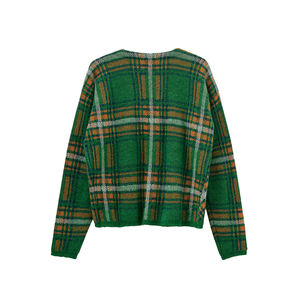 OEM personnalisé hommes acrylique à <span class=keywords><strong>manches</strong></span> longues col en V Cardigan <span class=keywords><strong>pull</strong></span> <span class=keywords><strong>avec</strong></span> motif de caractère fermeture bouton unique mode d'hiver - Product Image 5