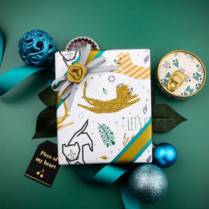 High Quality Wholesale 80g Birthday Luxury Glossy <b>Paper</b> Smooth Touch Elegant <b>Patterns</b> Packaging Wrapping <b>Paper</b> Roll - Product Image 6