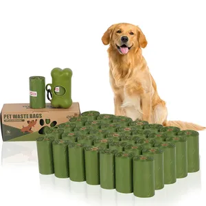 Eco-Friendly Garbage Bags with Portable Dispenser - 6 Rolls Biodegradable Waste Bags for Home/<b>Kitchen</b>/Outdoor Use - Product Image 3