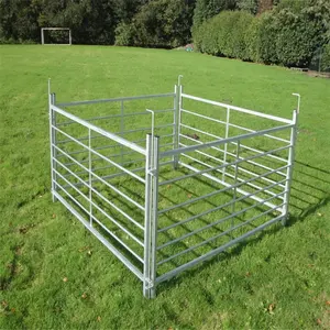 Galvanized Round pen steel tube sheep panels sheep yard panels with pin connected