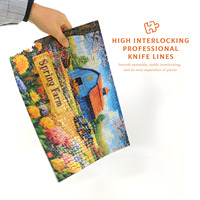 Puzzle Jigsaw Kayu Plastik Kertas 1000 Potong 38x26cm Dapat Disesuaikan Sampel Gratis Permainan Edukasi Anak Fashionable Rompecabezas Hadiah