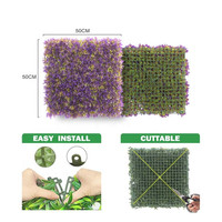 Ornements de jardin anti-UV écologiques résistants à l'eau de 50*50 cm, feuillage de haie à longue durée de vie, décoration de clôture en buis, plante artificielle