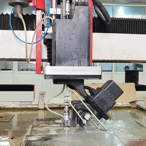 Sistema de máquina de corte por chorro de agua cnc abrasivo de 5 ejes