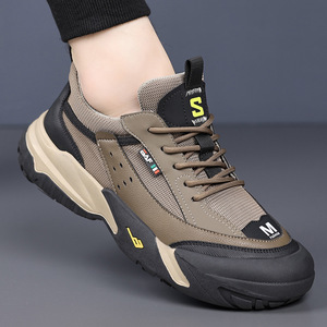 Chaussures de randonnée en mesh pour hommes, bout rond, respirantes, semelle extérieure en caoutchouc, semelle intermédiaire en EVA, été, trekking en plein air, usage décontracté - Product Image 1