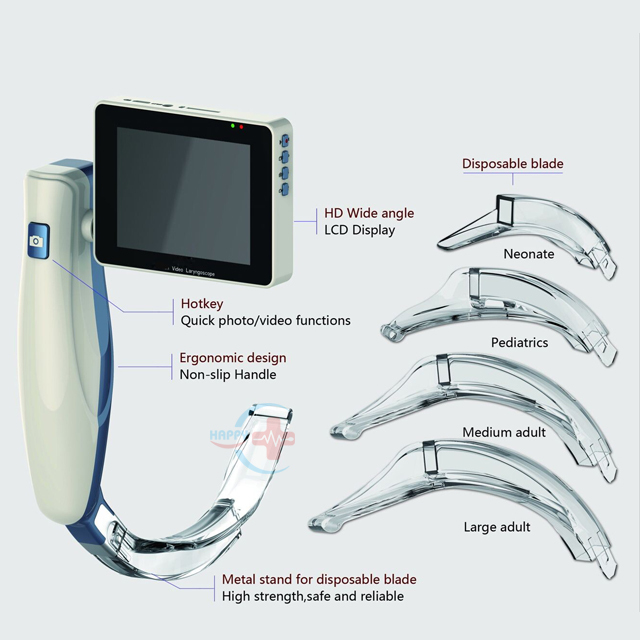 HC-G032A Anaesthesia Portable Video Laryngoscope With Disposable Blades With Good Price