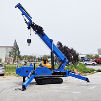 Petites grues sur chenilles de 3 et 5 tonnes Grues araignées électriques mobiles télécommandées avec une hauteur de levage de 14 mètres