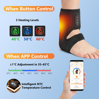 Bottes de massage chauffantes sans fil à compression d'air pour chevilles, rechargeables par USB, avec logo personnalisé et fonction de chauffage