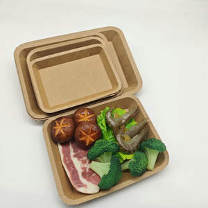 Plateau en papier kraft biodégradable, recyclable, jetable, transparent, de haute qualité et respectueux de l'environnement - Product Image 2