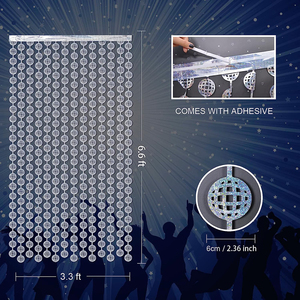 Bạc Sequins Nền Chất Liệu Sàn Nhảy Bóng Lá Rèm Bachelorette <span class=keywords><strong>Backdrop</strong></span> Cho 70S <span class=keywords><strong>80S</strong></span> 90S Chủ Đề Bên Ảnh Gian Hàng Đạo Cụ - Product Image 5