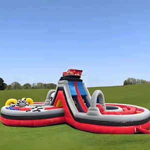 Madness Challenge Inflables Carrera de obstáculos Carnaval Juegos deportivos Paseo Figura 8 Carrera de obstáculos para niños y adultos - Product Image 3