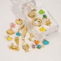 P487 Nouveau pendentif en acier inoxydable plaqué or 18 carats, style rétro exotique, perle Fatima, collier DIY, cadeaux pour femmes et enfants, bijoux