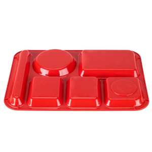 Plateaux multi-compartiments en mélamine pour restaurants et restauration rapide, idéaux pour l'agencement des portions alimentaires (version droitier) - Product Image 6
