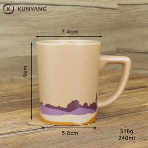 Tasses à café <span class=keywords><strong>en</strong></span> céramique artistiques zen asiatiques de haute qualité personnalisées paysage de soleil et de lune Design créatif - Product Image 5