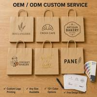 Sac de livraison en kraft brun anti-graisse de qualité supérieure, renforcé, pour café, bubble tea, traiteur, livraison à domicile, pochette de service pour repas