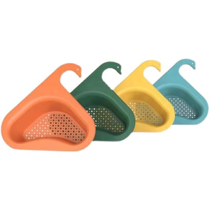 Fruit And Vegetable Drain Rack Plastic Kitchen Rubbish Filter Basket Swan Sink Drain Basket Kitchen Sink Hanging Storage Rack
