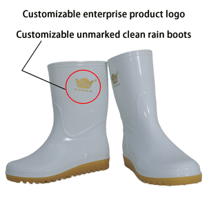 Bottes sanitaires en PVC blanc antidérapantes pour sols gras, faciles à nettoyer, résistantes aux taches, idéales pour la cuisine de restaurant (ODM/OEM) - Product Image 2