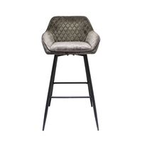 Chaises de bar réglables en velours de luxe, base métallique, hauteur de comptoir, pour salle à manger, chambre, salon, cuisine, restaurant - Offre Spéciale