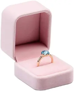 약혼 제안 결혼식 몰려 보석 선물 상자 핑크 귀여운 벨벳 반지 상자