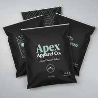 Sacs refermables jetables imprimés sur mesure, emballage poly, emballage en PE pour vêtements, emballage LD pour vêtements, t-shirt, EVA, fermeture éclair en plastique givré, fourrure