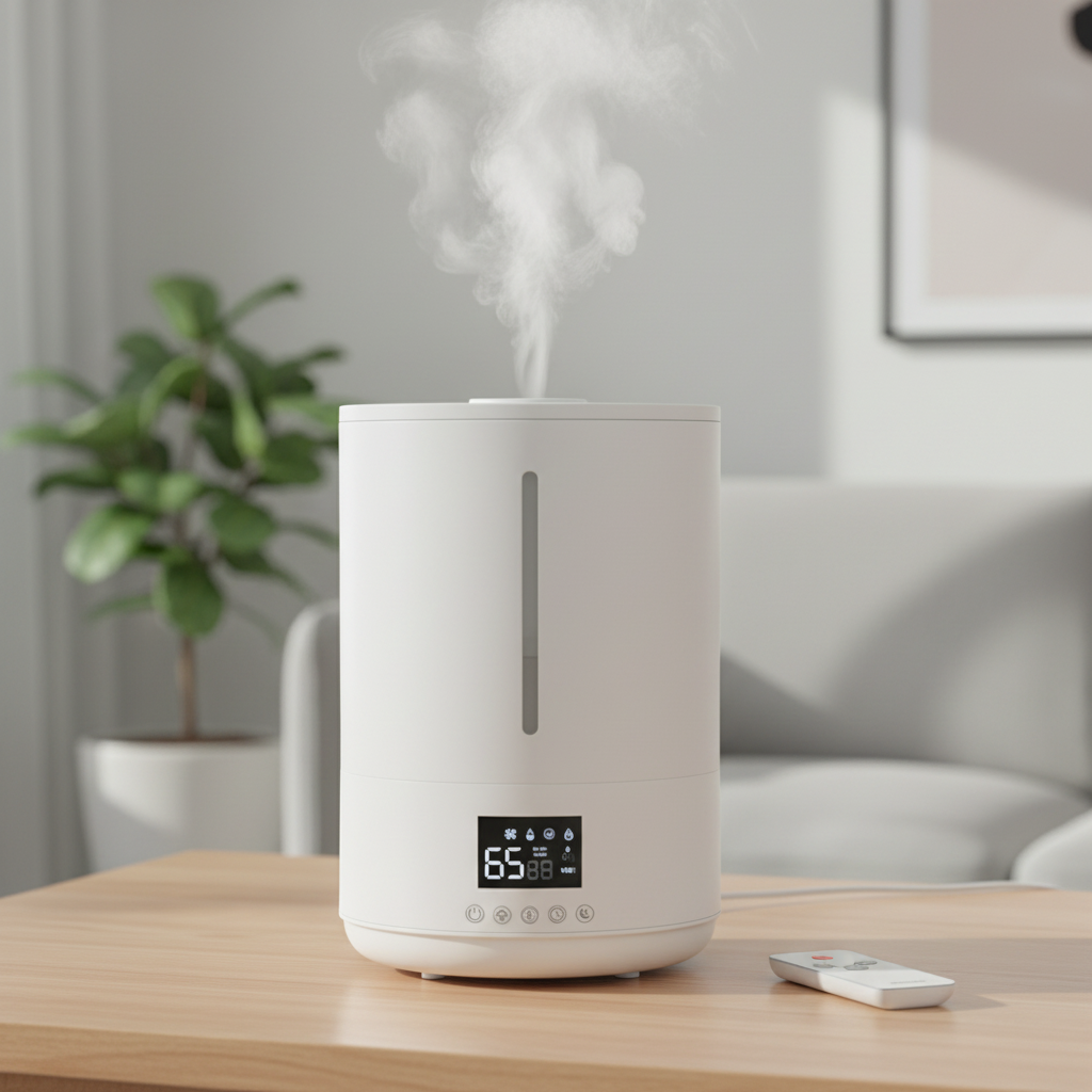 Smart Remote Control Ultrasonic Humidifier 4L Aromatherapy Diffuser with Color Changing LED Light <36dB Quiet Operation