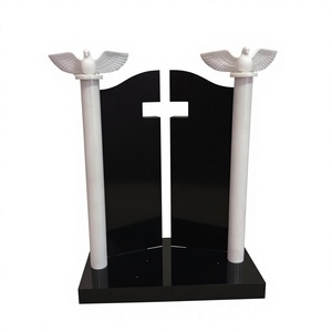 Lápida Conmemorativa de Granito Natural Pulido con Diseño Americano Tradicional para Cementerio - Product Image 3