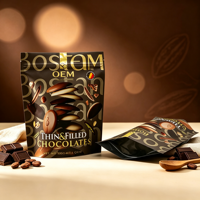 Sachet Ziplock Personnalisé Écologique OEM avec Logo, Anti-humidité, Qualité Alimentaire, en Plastique, pour Chocolat et Gelée, avec Embossage