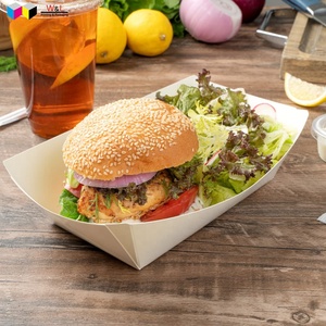 Boîte d'emballage de <span class=keywords><strong>plateau</strong></span> <span class=keywords><strong>à</strong></span> hamburger en papier de qualité alimentaire biodégradable jetable <span class=keywords><strong>à</strong></span> <span class=keywords><strong>emporter</strong></span> <span class=keywords><strong>à</strong></span> <span class=keywords><strong>emporter</strong></span> aller <span class=keywords><strong>à</strong></span> la coquille de palourde 100% - Product Image 4
