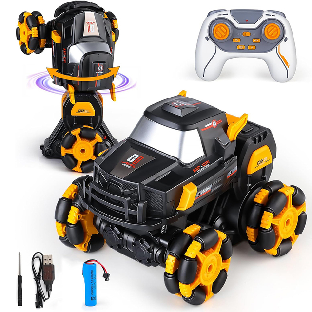 1:16 Scale Transforming Remote Control Cars Transform 2.4Ghz 360° Rotating RC Stunt Car Rc Stunt Toy Car