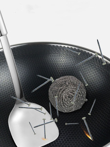 Large Size High Quality Honeycomb <strong>Wok</strong> <strong>Non</strong> <strong>Stick</strong> 304 Stainless Steel Pan with Lid Custom Double Ea Induction <strong>Wok</strong> Pan - Product Image 4