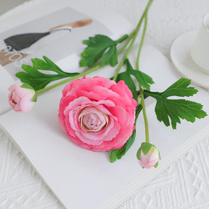 Venta al por mayor de fábrica: Flores artificiales de ranúnculo de tacto real, tipo margarita, para decoración del hogar, bodas, ramo de novia, arreglos florales. - Product Image 5