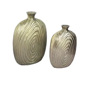 黄铜饰面铸铝矩形瓶花花瓶也可以在其他装饰家居装饰中制作
