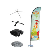 2m 3m 4m 5m plume drapeau drapeau bannière publicité personnalisée oriflamme base vente signe drapeaux promotionnels Kit Stand