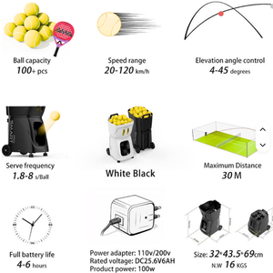 Lanceur de balles de <span class=keywords><strong>padel</strong></span> PT-SMART PRO PUSUN pour entraînement en intérieur et en extérieur avec télécommande via application. - Product Image 3